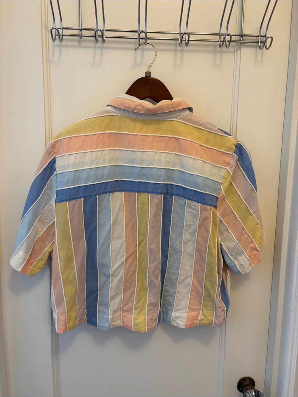 Sezane multicolor short sleeve button down size 12 US - Picture 5 of 5
